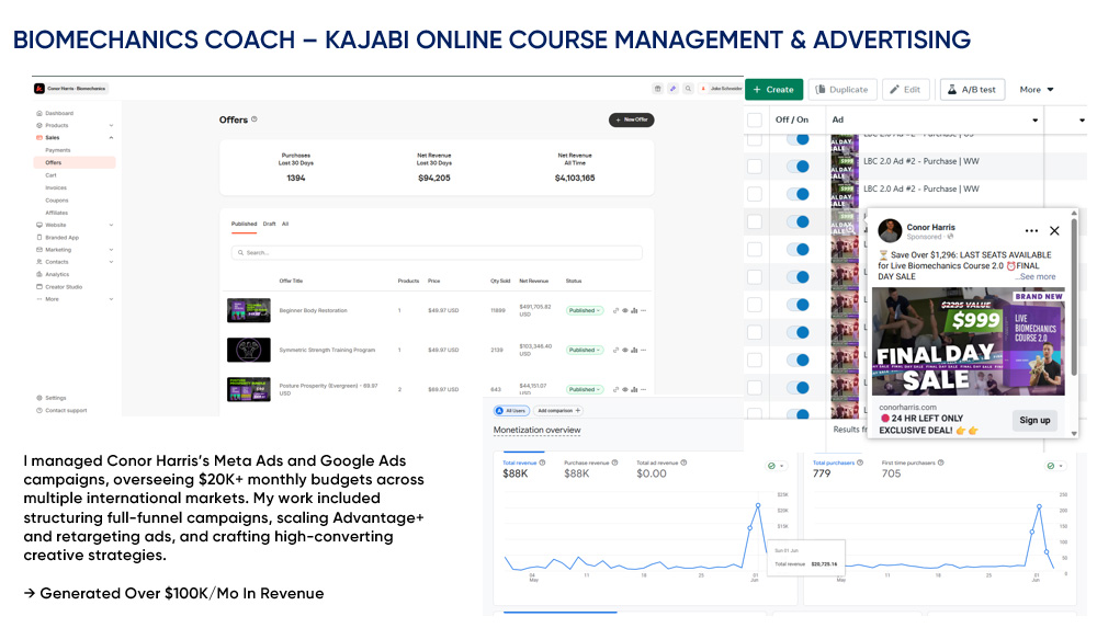Biomechanics-Coach---Kajabi-Online-Course-Management-&-Advertising